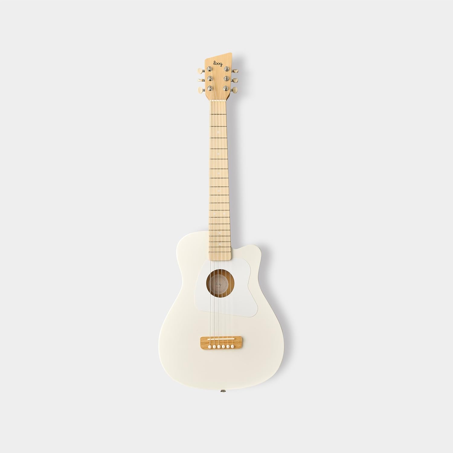 Loog Pro 6 Acoustic kids real guitar for Beginners Compact size Ages 9+ Learning app and Lessons included
