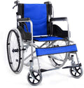 Wheelchair Manual,Fold Light Old Man Scooter Portable Travel Super Light Seniors/Disabled Trolley Transport Chair,portable(Blue)