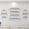 Nail Polish Rack Wall Mount Display The Corners are Smooth and Don't Scratch Your Hands Nail Polish Organizer for Nail Salon Dress Room Bedroom (Color : Gold)