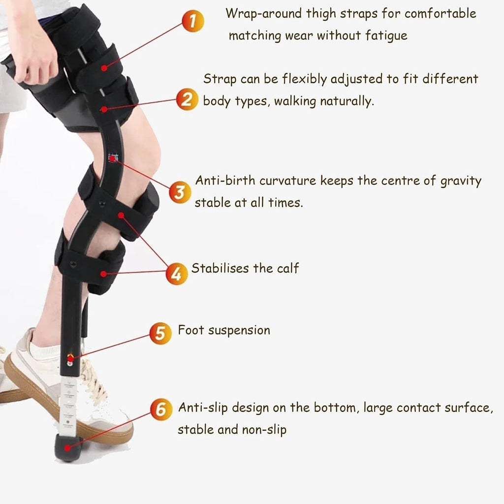 Leg Knee Mobility Support Hands Free Crutches for Adults Alternative to Crutches and Knee Scooters for Disability Elderly Injury Ankle Fracture