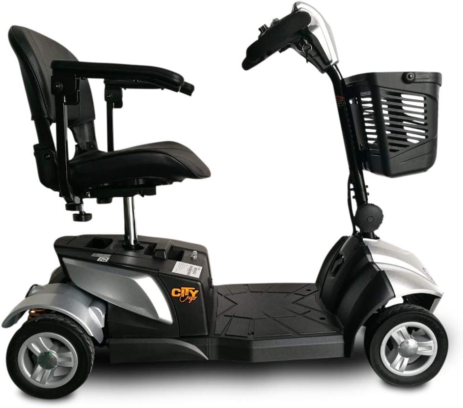 Ev Rider CityCruzer 4 Wheels Transportable Mobility Scooter, Silver