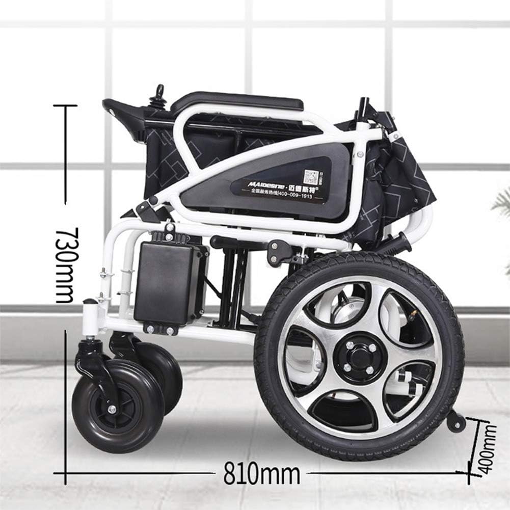 Cushionportable Folding Electric Mobility Wheelchair, Scooter for Disabled Elderly, 12A Lithium Battery, Battery Life20km