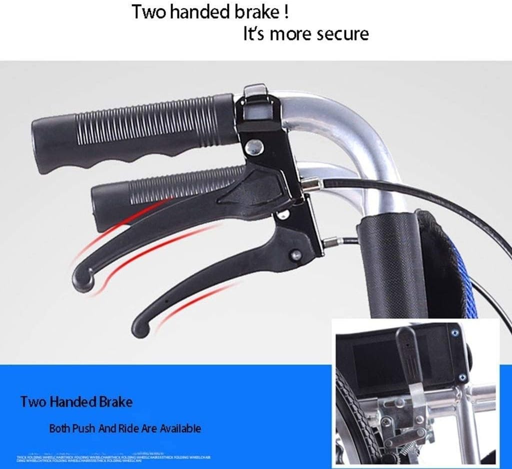 Self-Propelled Foldable Manual with Removable Backrest Double Brake Adjustable Foot Pedal Push Scooter for Disabled/Elderly