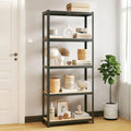 5-Layer Corner Shelf Industrial Racks Organizer for Living Room Garage Storage Racks Suitable for bedrooms, Living Rooms and Offices Silver Steel&Engineered Wood (Anthracite 29.5' x 11.8'