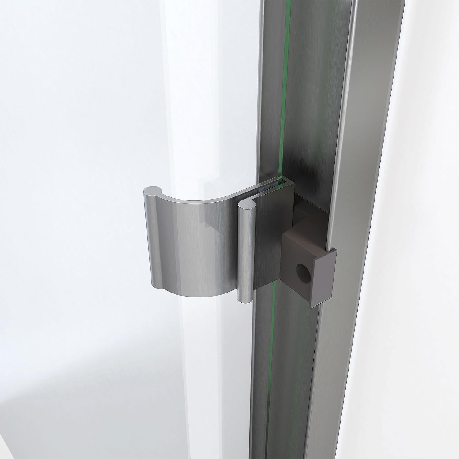 DreamLine Alliance Pro BGX 56-60 inch W x 70 3/8 inch H Semi-Frameless Bypass Shower Door in Brushed Nickel and Clear Glass