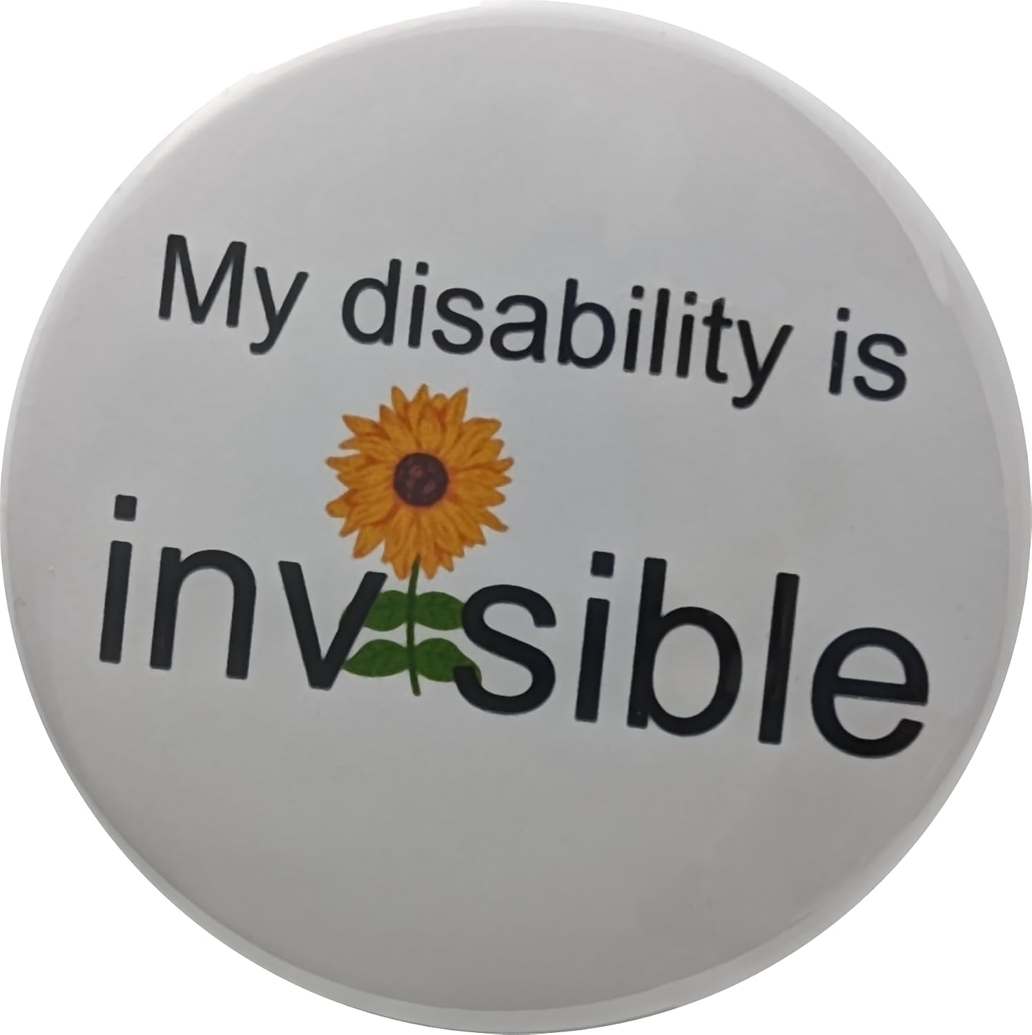 Hidden Disabilities pin - My Disability is Invisible - large 2.25 inch - bulk pack of 100 pinback buttons