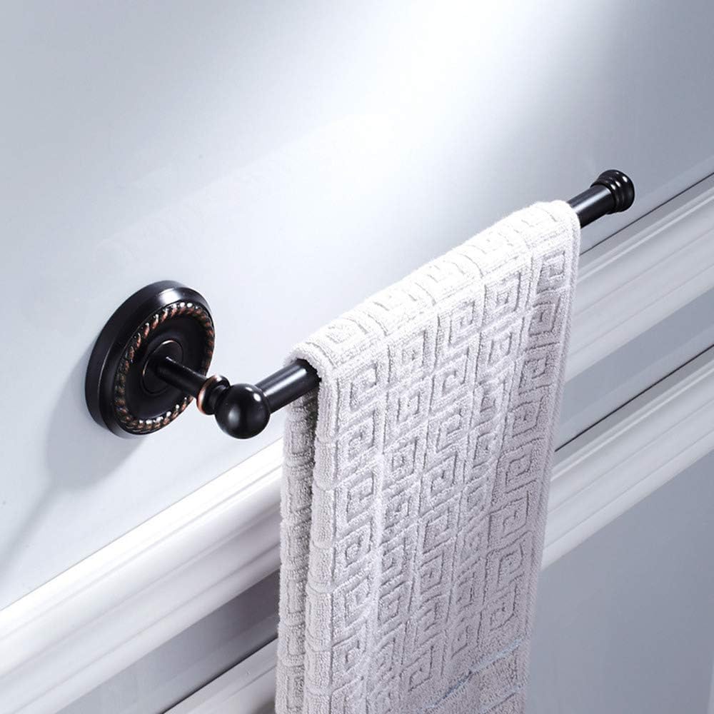 Vintage Brass Towel Bar Holder Wall Mounted for Bathroom and Kitchen Retro Towel Rack with Oil Rubbed Bronze Finish