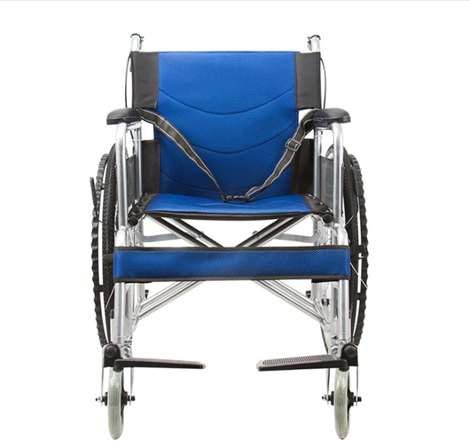 Transport Wheelchair - Folding Elderly Wheelchair Reinforced Steel Lightweight Scooter for The Elderly Lightweight Trolley Easy to Operate
