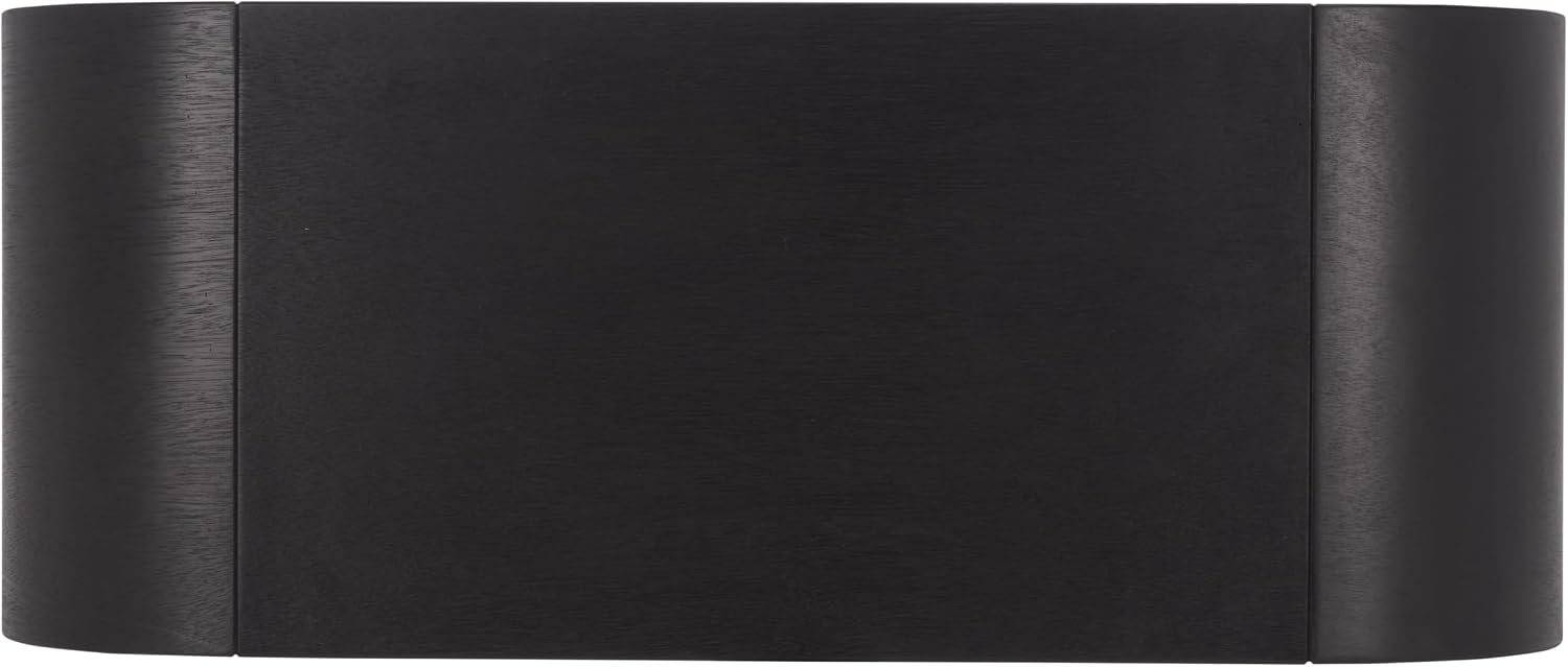 SAFAVIEH Home Collection - Liasonya Coffee Table, Black with Curved Base Waterfall Design for Living Room (COF6610C)