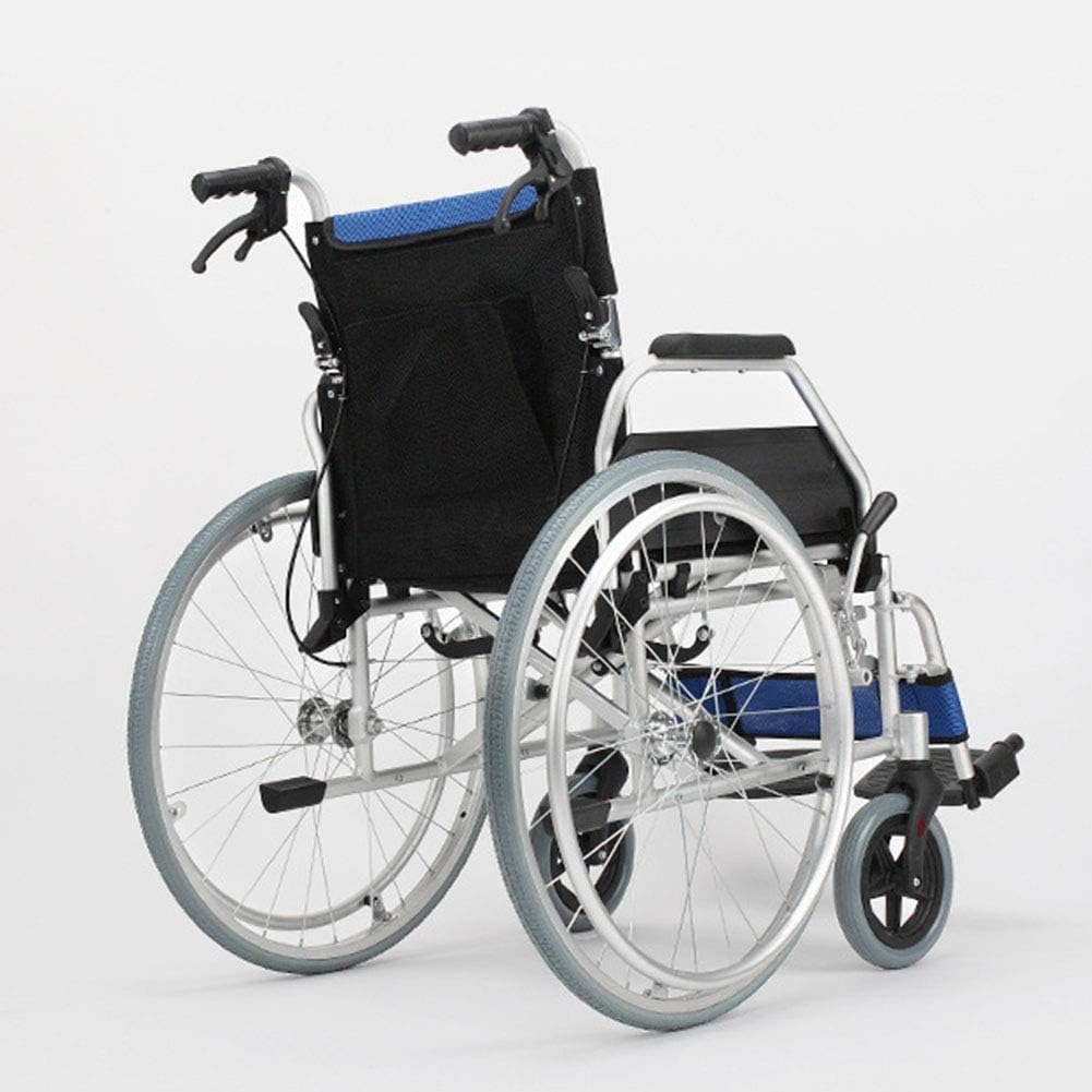 Lightweight Folding Wheelchair Driving,Wheelchair Portable Cart,Elderly Disabled Aluminum Alloy Widened Wheelchair Scooter Transport,Portable