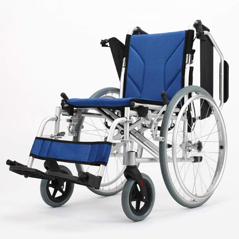 Lightweight Folding Wheelchair Driving,Wheelchair Portable Cart,Elderly Disabled Aluminum Alloy Widened Wheelchair Scooter Transport,Portable