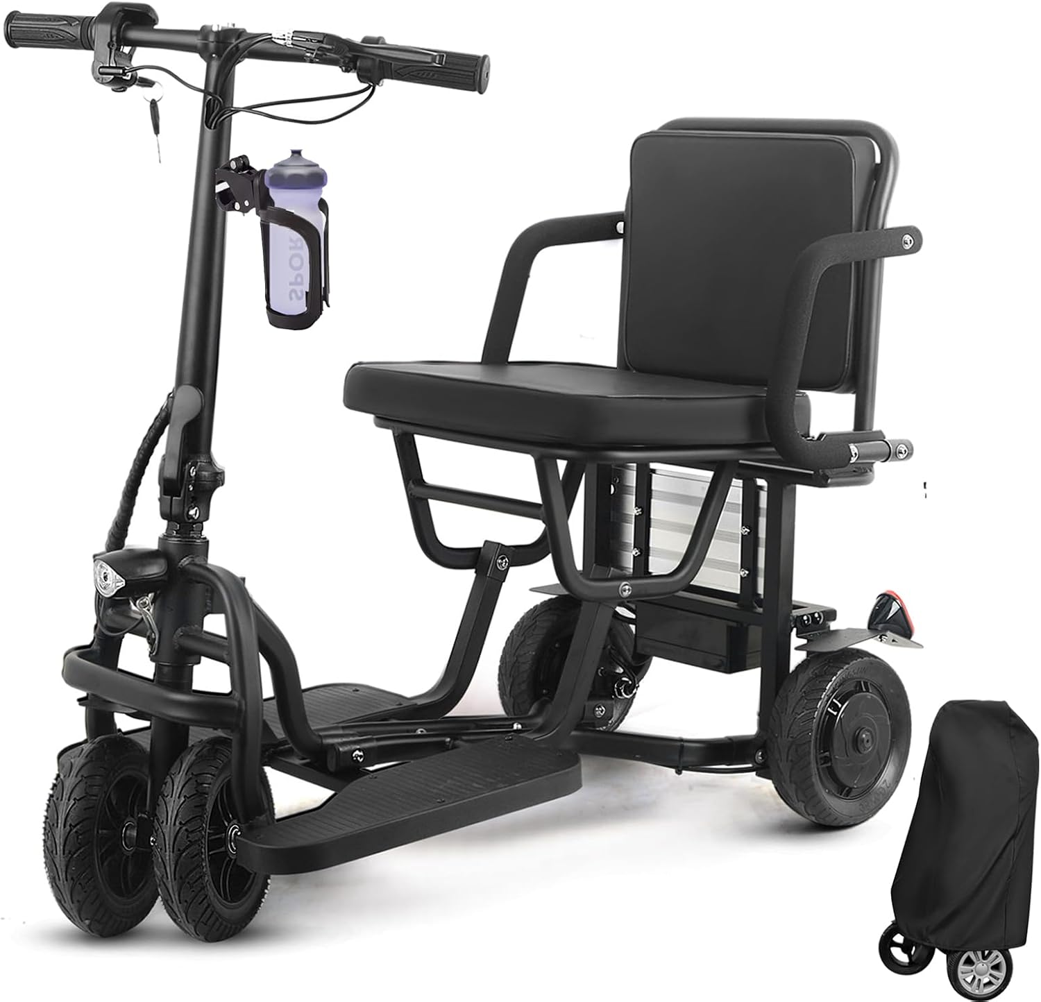 2026 Upgraded Mobility Scooters for Seniors, Dual Front Wheels, 20 Miles Electric Scooter All Terrain, 9.3MPH Ultra Lightweight Folding Scooter, Scooters forAdults Motorized Foldable Lightweight