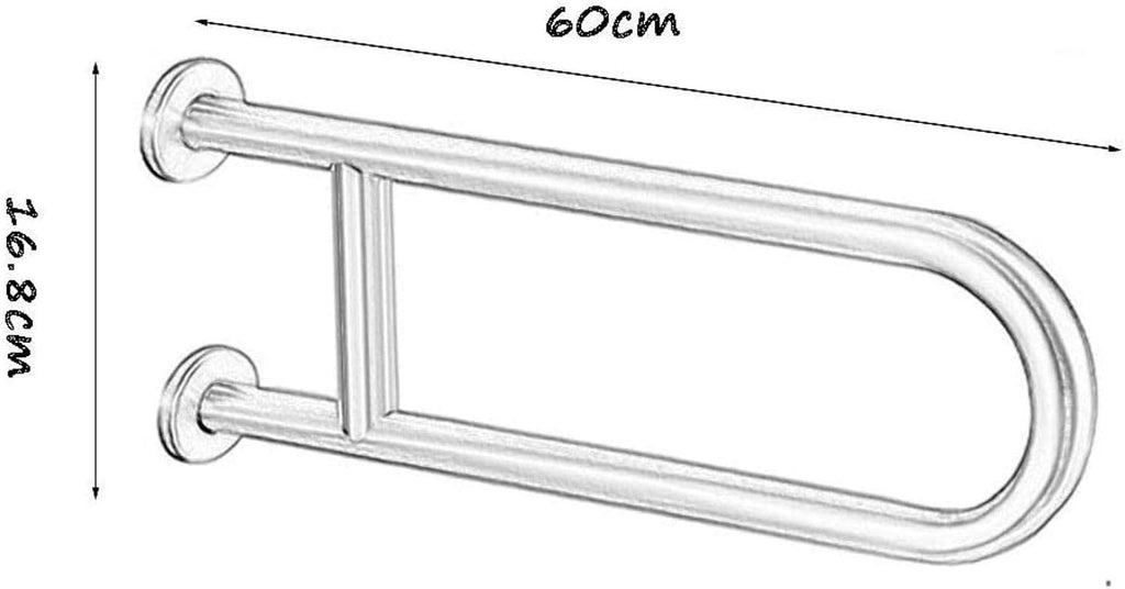Bath Handle Towel Rail U Type Grab Rails Anti-Slip Polished Chrome Safety Support Rail Grab Bar Disability Aid Hold for Toilet/Shower Bathroom