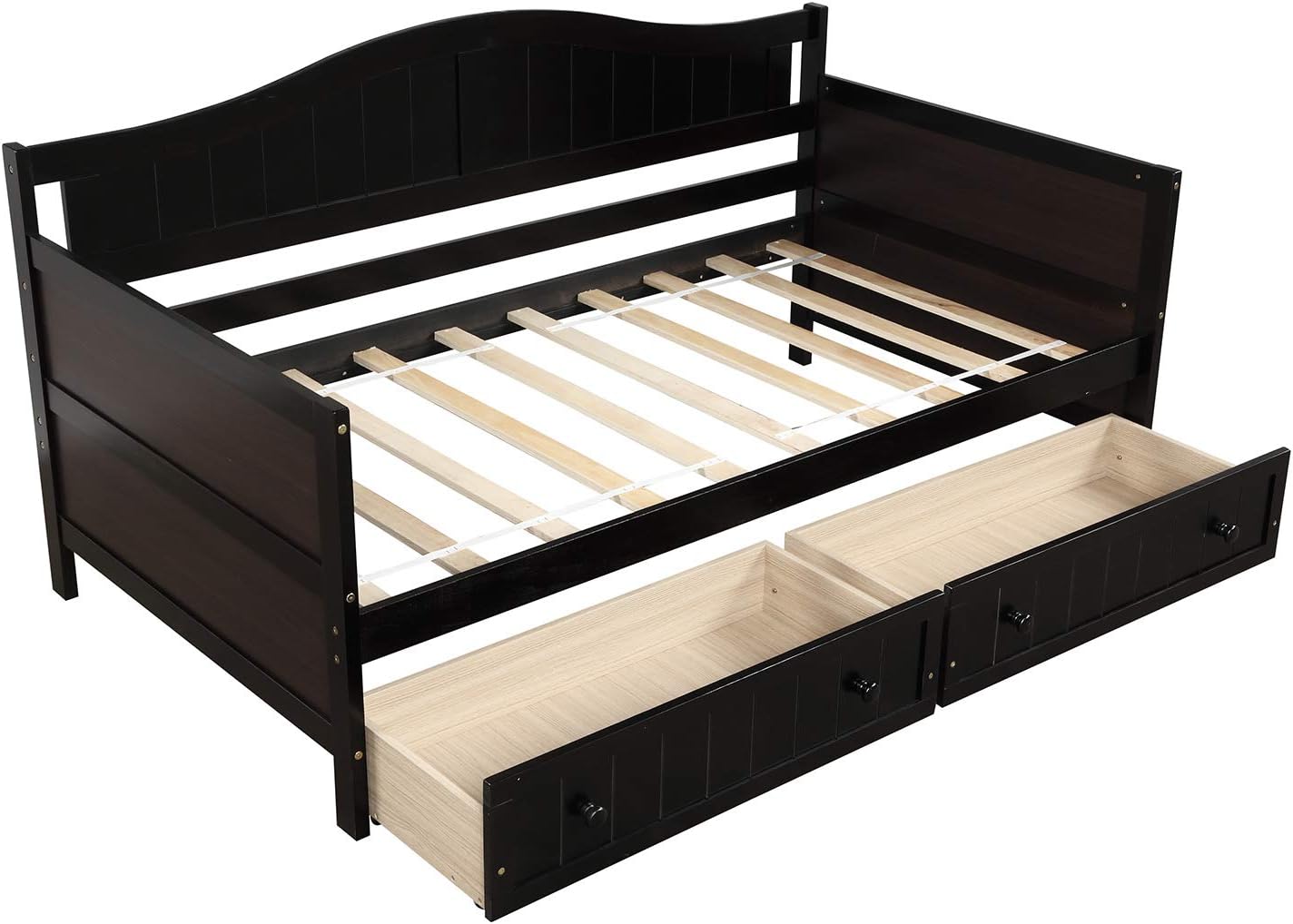 Harper & Bright Designs Wood Daybed with Storage Drawers, Twin Daybed Sofa Bed Frame for Bedroom, Guest Room, Living Room