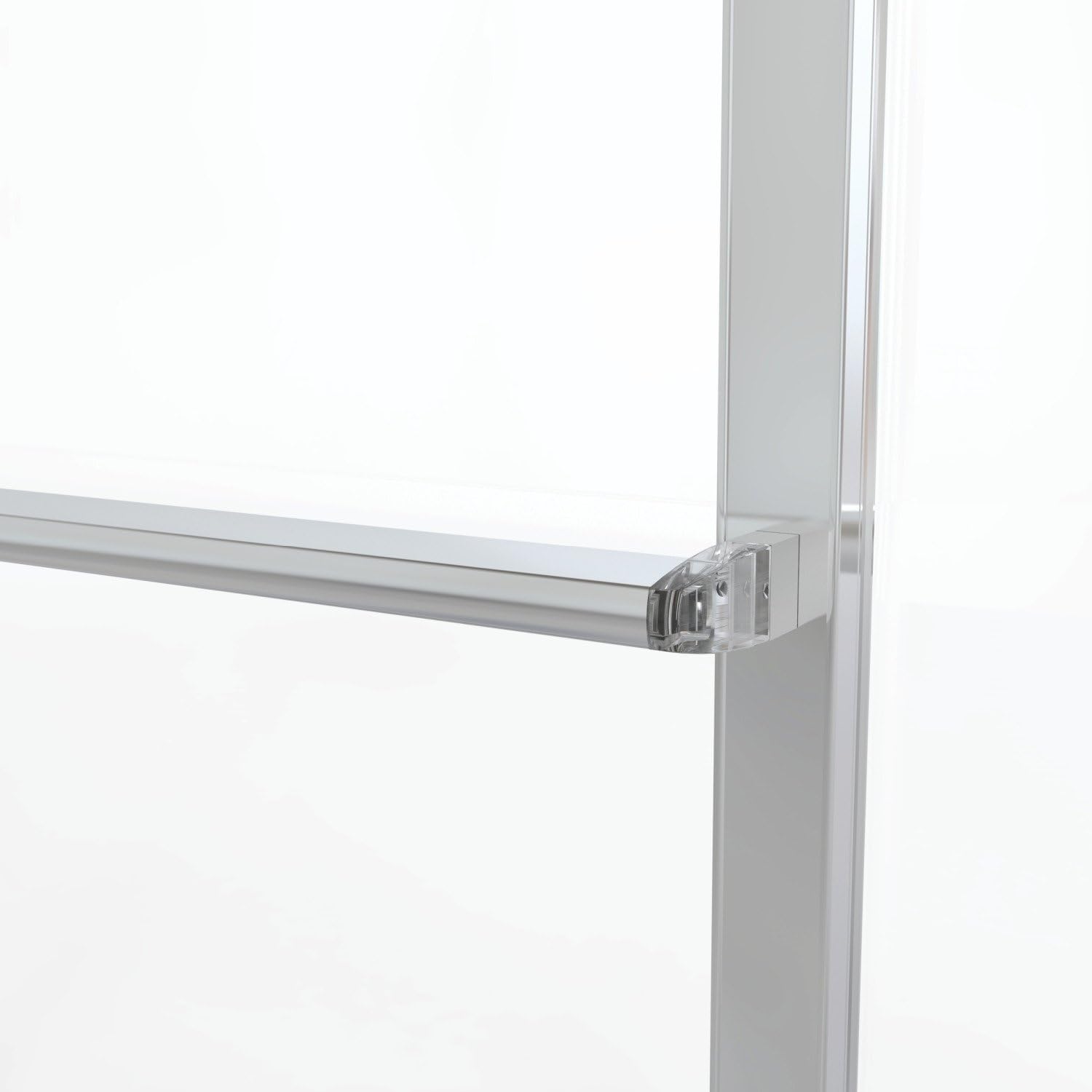 Basco Deluxe Framed Sliding Shower Door, Fits 42-44 inch opening, Obscure Glass, Brushed Nickel Finish