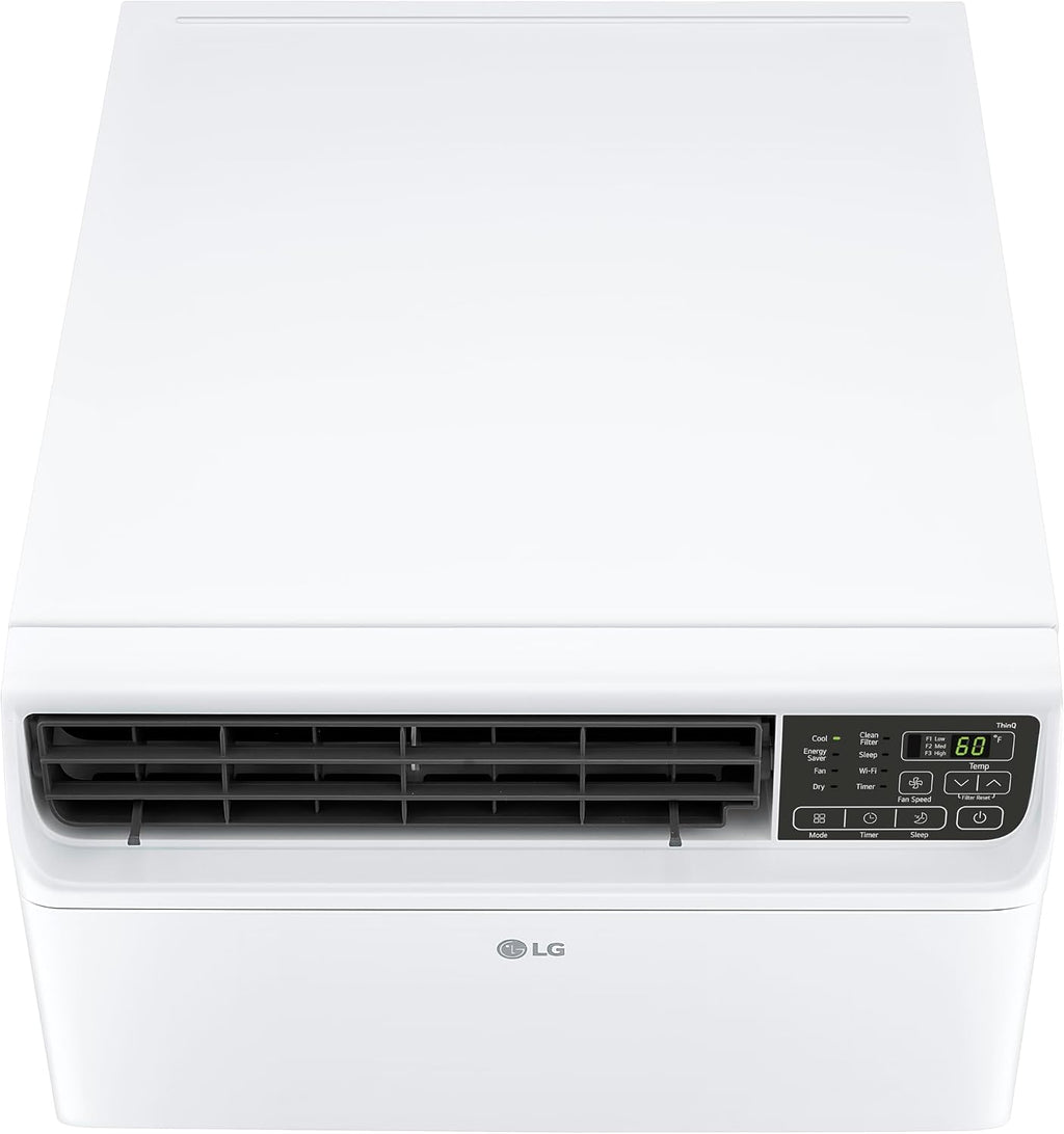 LG 6000 BTU Window Air Conditioner Energy Saving Dual Inverter, Remote Control, WiFi, LG ThinQ, Alexa, Hey Google Enabled Washable Filer Ultra-Quiet Cools Small Room up to 250 Sq.Ft White LW6023IVSM