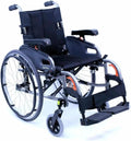 Karman Flexx Ultra Lightweight Wheelchair, 18' X 16', Black Frame | Fully Adjustable, Quick Release Rear Wheel Axle, Folding Backrest
