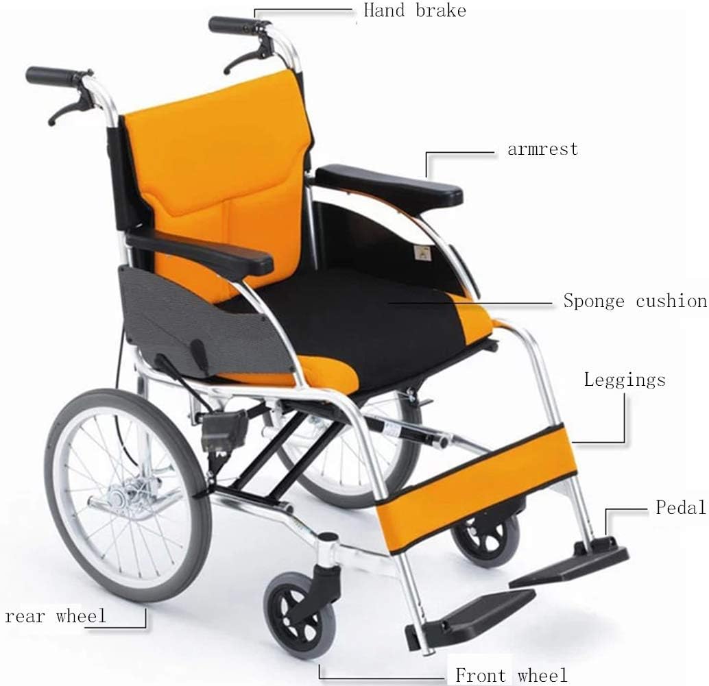 Lightweight Folding Household Mobile Portable Wheelchair Fashion Elderly Disabled Scooter