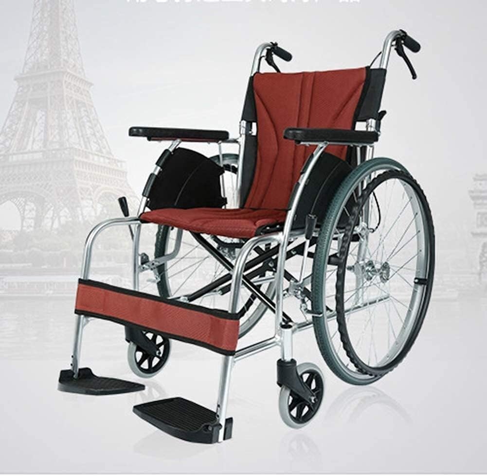 Wheelchair Folding Light Portable Aluminum Alloy Small Elderly Travel Ultralight Scooter Dri