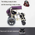 Wheelchairs Folding Lightweight Non-Slip Handle Portable Old Man Scooter Suitable for Travel