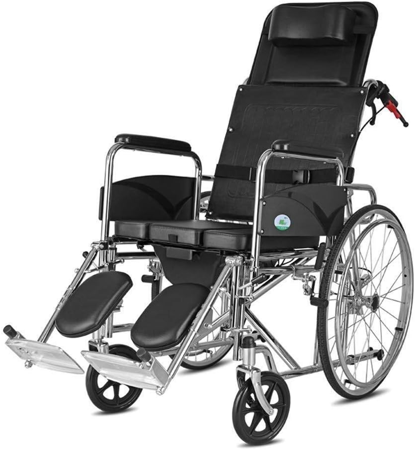 Wheelchair Self-Style, Home High Back Lying Collapsible Portable Travel Old Man Trolley Disabled Scooter,Portable