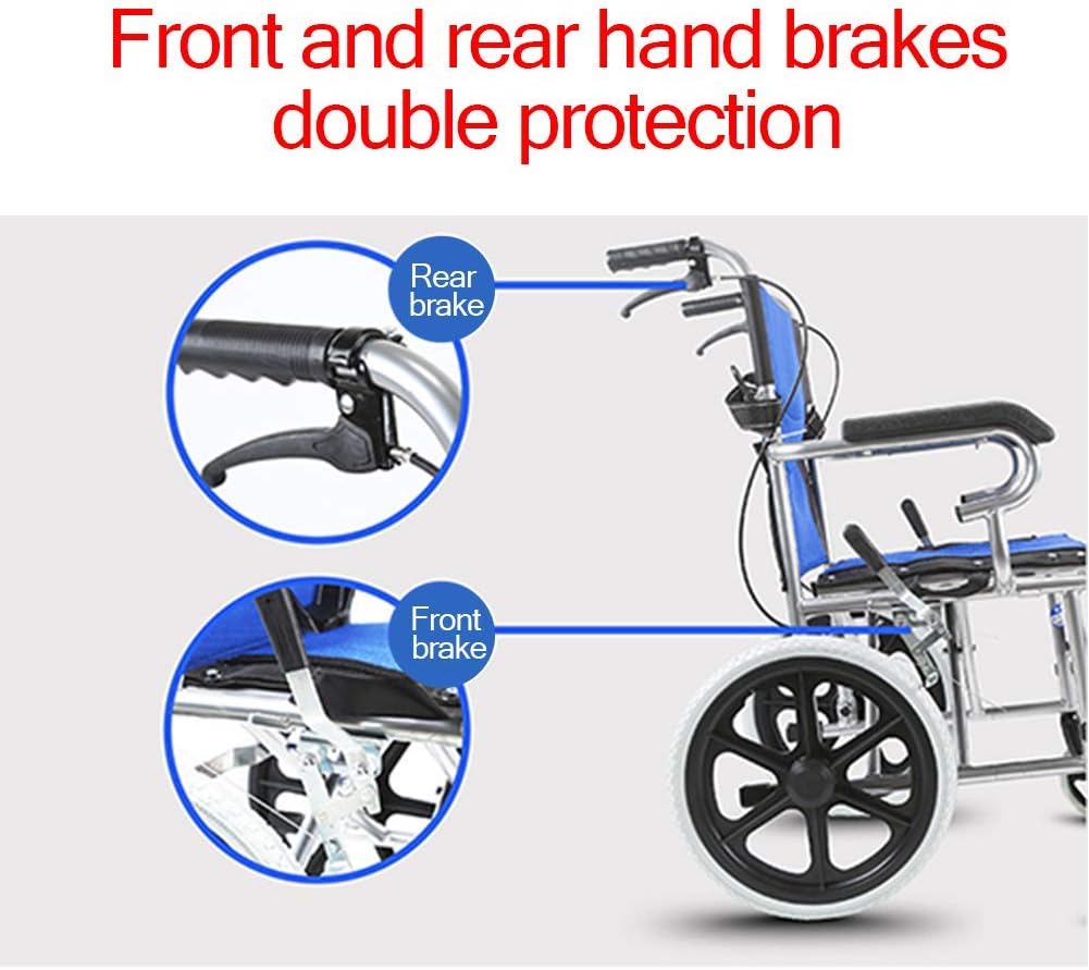 Wheelchairs Folding Wheelchair Transport Motorized Permanent Table Swinging Pedals Elderly Children Scooter Folding Car Travel,Red