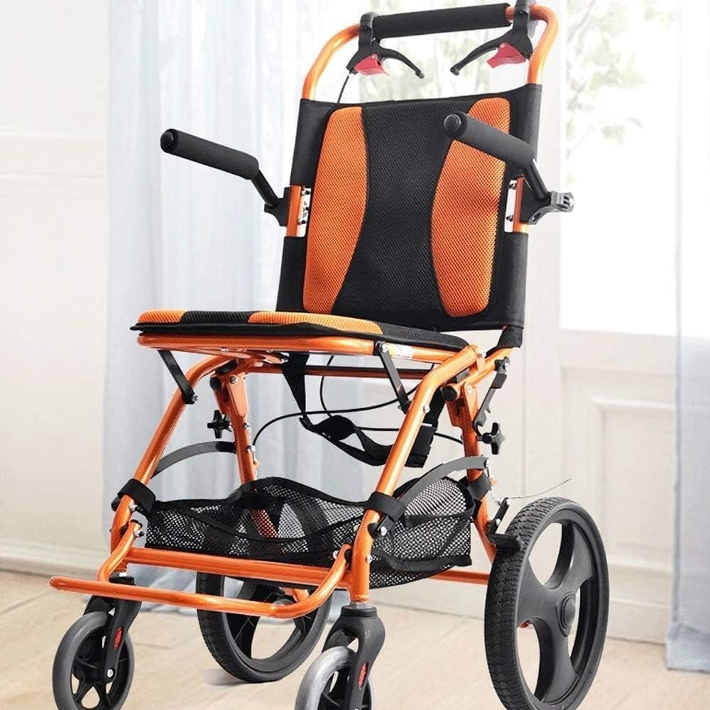 Wheelchair - Lightweight Folding Travel Ultra Light Handicapped Elderly Portable Scooter, Product Size: 80 X 52 X 98 cm
