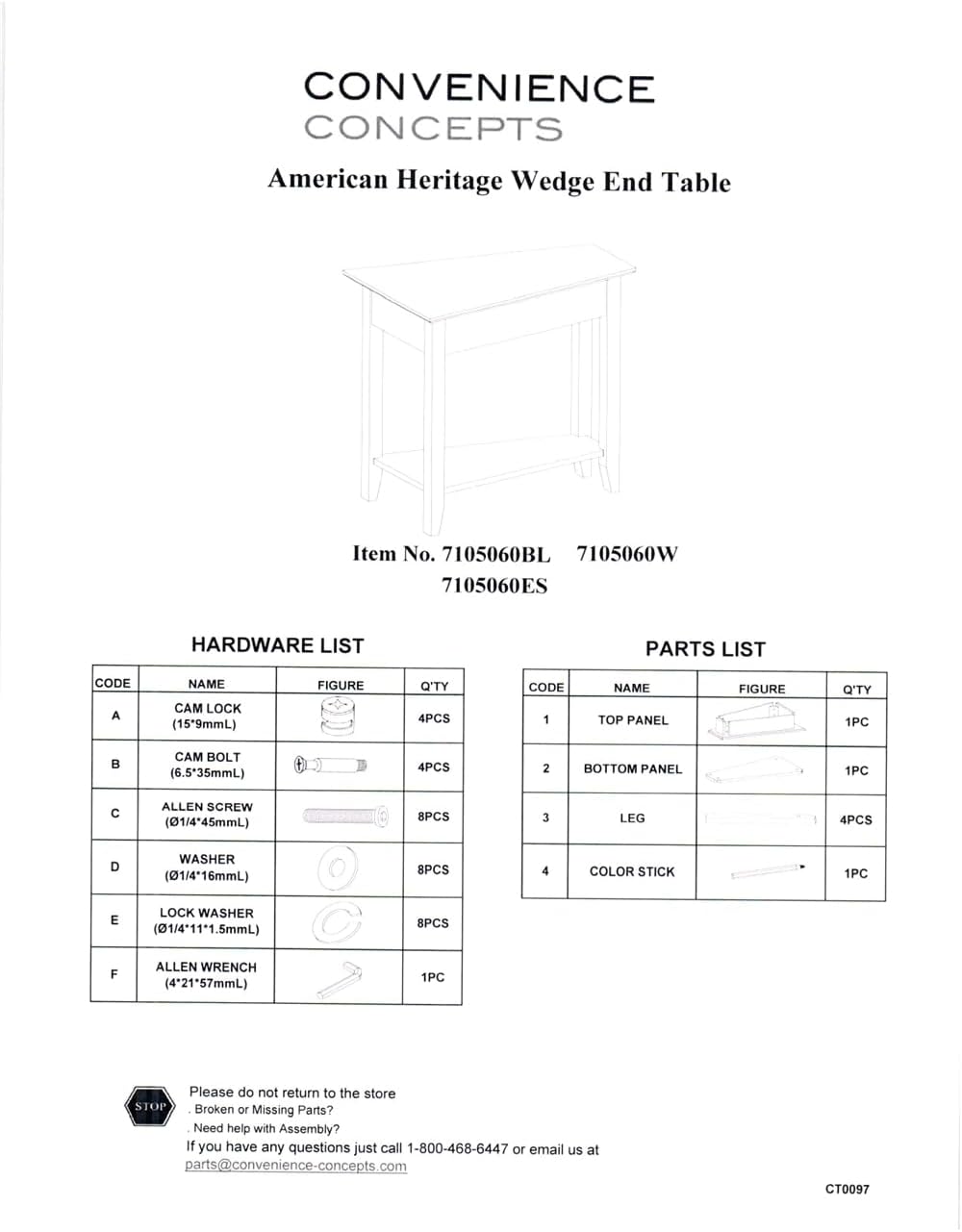 Convenience Concepts American Heritage Wedge End Table 24' - Classic Living Room Table with Storage Shelf, Side Table for Family Room, Bedside Table, Cherry
