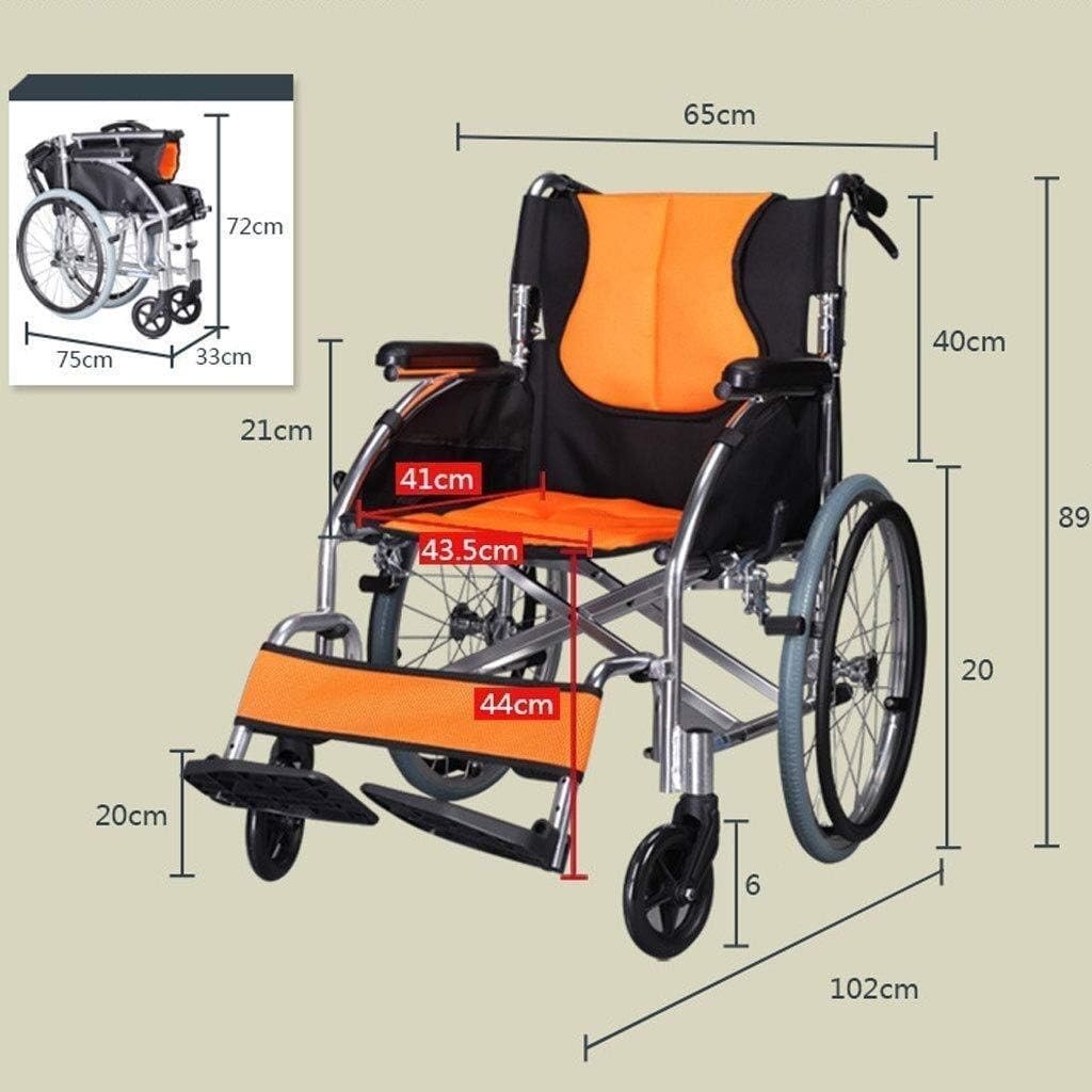 Wheelchair Aluminum Alloy, Fold Light Multifunction with No Pneumatic Tire Required Old Man Portable Disabled Hand Scooter,Portable