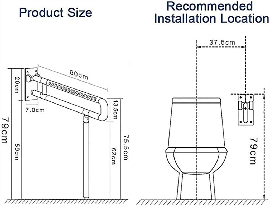 Bath Handle Towel Rail Handle Grab Bar Safety Foldable Handrail Skid Resistance Toilet Bathroom Hand Grips Disability Aid Armrest