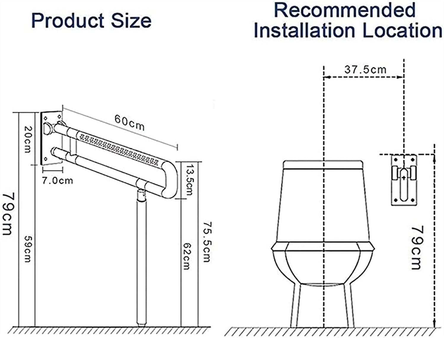 Bath Handle Towel Rail Handle Grab Bar Safety Foldable Handrail Skid Resistance Toilet Bathroom Hand Grips Disability Aid Armrest