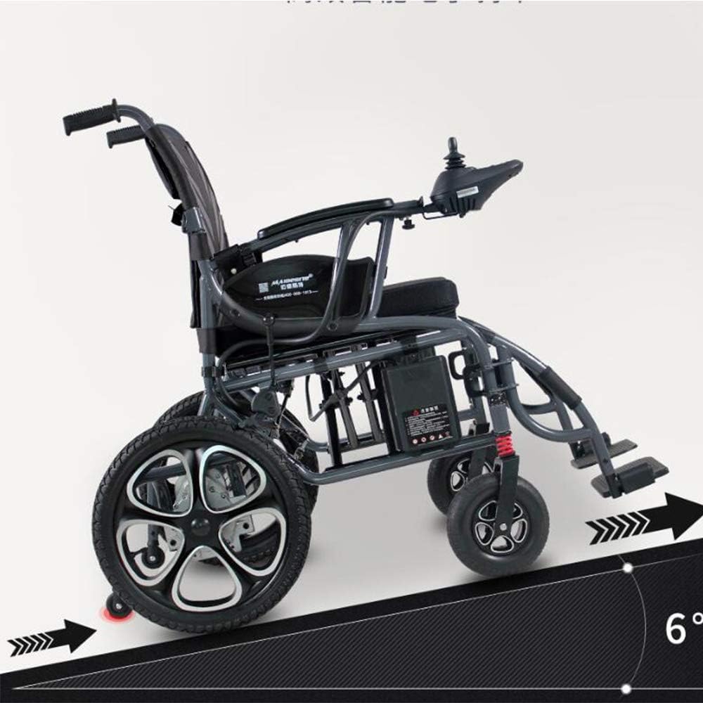 Folding Portable Electric Wheelchair, Foldable Adult Automatic Four-Wheeled Scooter Dual Battery Large Capacity Lithium Battery