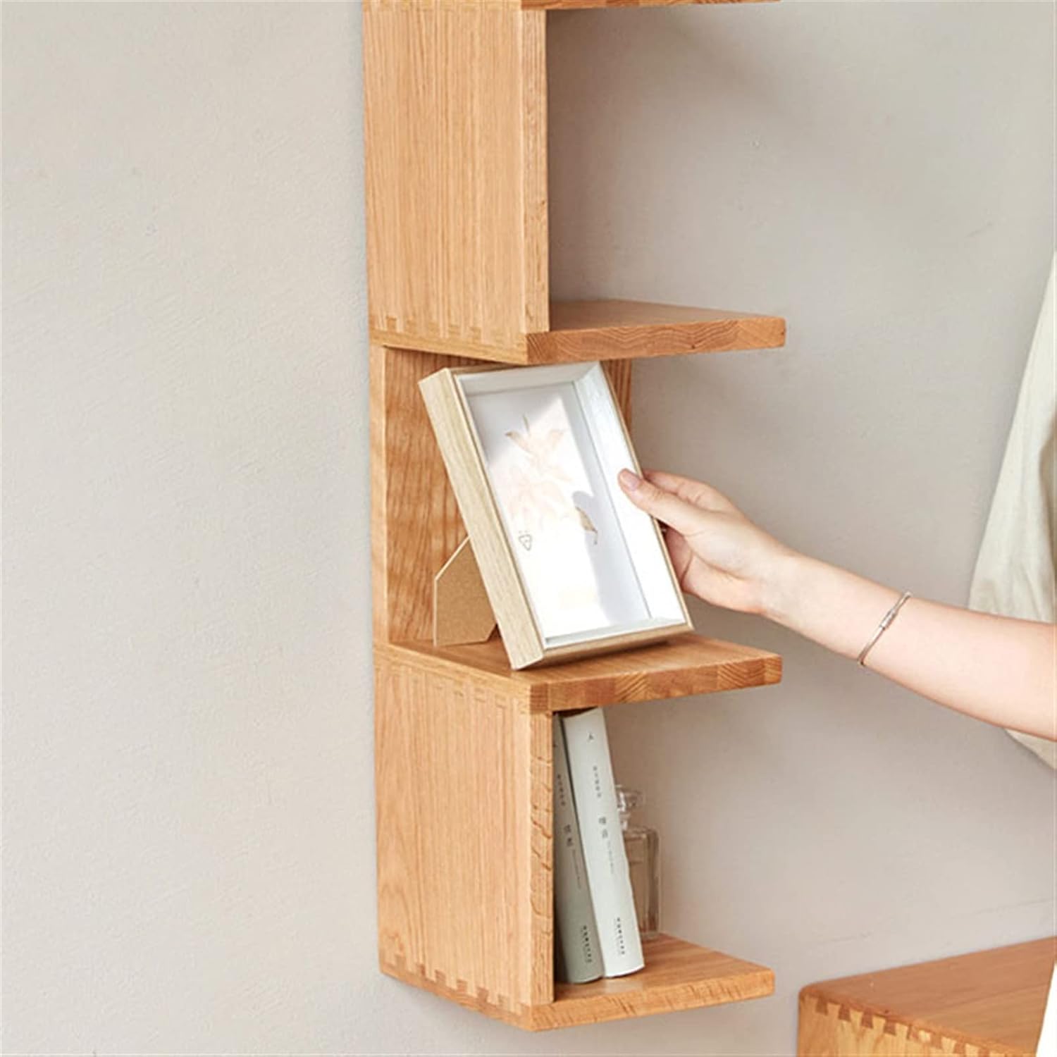 TOMYEUS Bookshelf Creative Corner Shelf Simple Small Bookshelf Corner Shelf Storage Rack Desk Organizer for Study Bedroom Office Bookcase Storage Rack