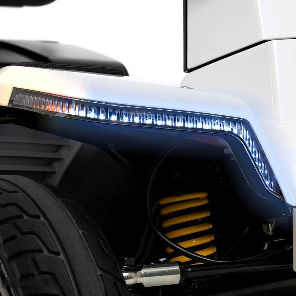 Pride Mobility ZT10 (Zero Turn 10) Four Wheel Recreational Scooter with CTS Suspension, 400 lbs. Weight Capacity (Pearl White)