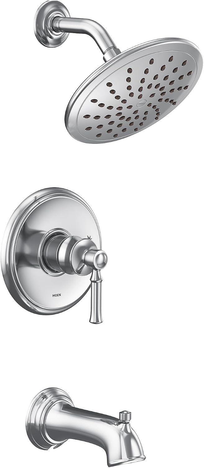 Moen UT2283EP Dartmoor M-CORE 2-Series 1-Handle Tub and Shower Trim Kit, Valve Required, Chrome
