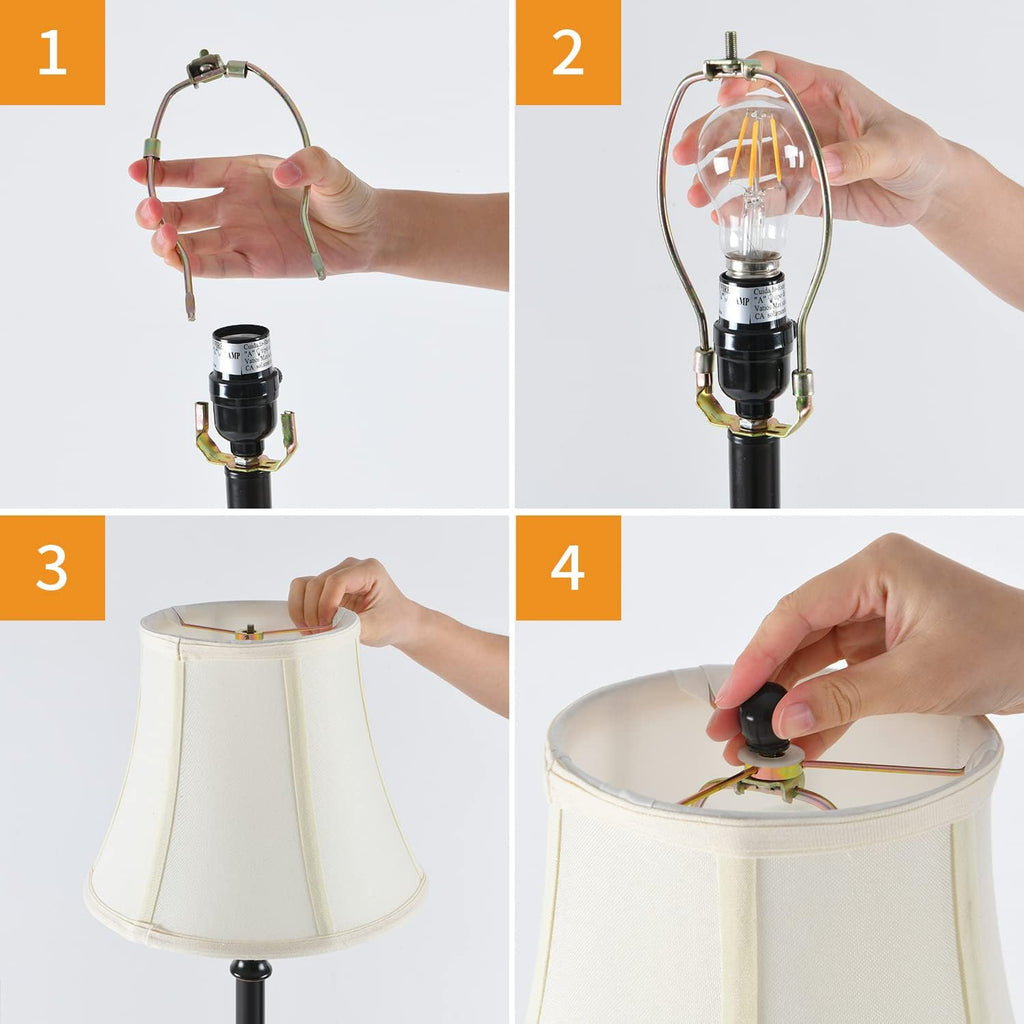 2 Pack Vintage Style Buffet Table Lamp, Traditional Bedside Lamps, Tall Table Lamp Set of Two for Living Room, Bedroom