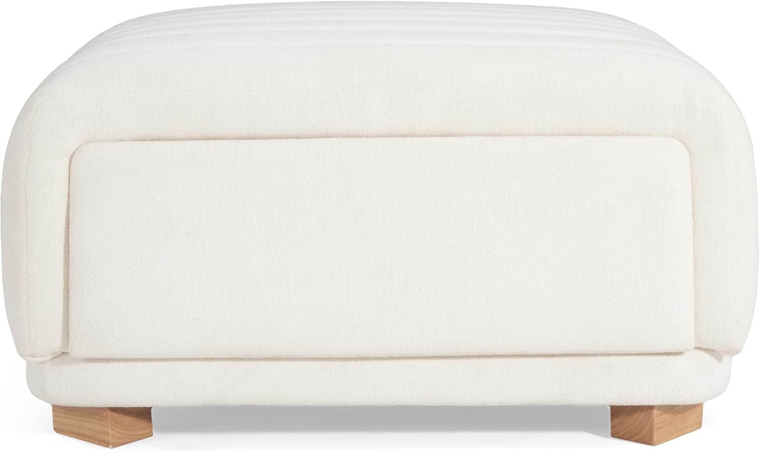 Christopher Knight Home Reyno Upholstered Ottoman with Storage for Living Room, Chenille Fabric Storage Ottoman Foot Rest with Side Drawers, Modern Square Coffee Table with Wooden Frame, Light Beige
