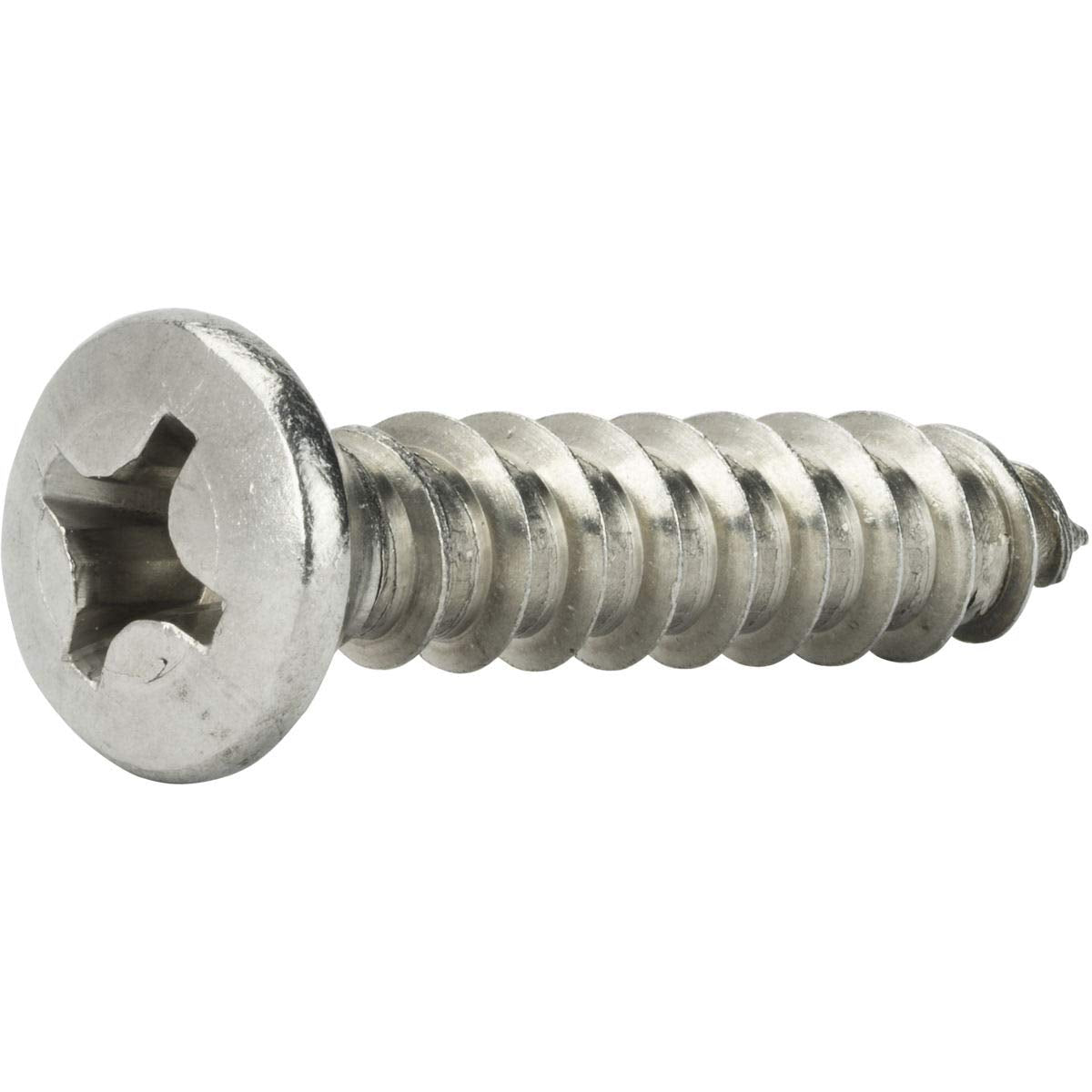 #14 x 3/4 Self Tapping Sheet Metal Screws Oval Head Stainless Steel Qty 1000
