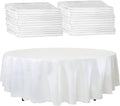 Upper Midland Products 82' Round Paper Tablecloths with Plastic Backing - 24-Pack, Elegant, All-Season, Great for Weddings and Formal Events