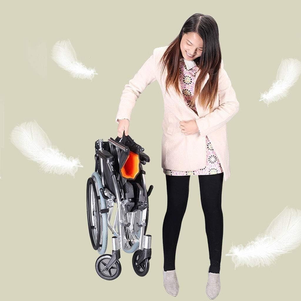Wheelchair Aluminum Alloy, Fold Light Multifunction with No Pneumatic Tire Required Old Man Portable Disabled Hand Scooter,Portable
