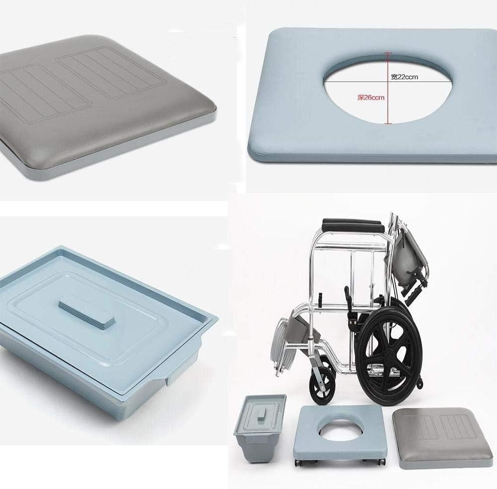 Wheelchair Manual, with Toilet Multifunction Fold Light Take A Bath Waterproof Old Man Hand Scooter,Portable