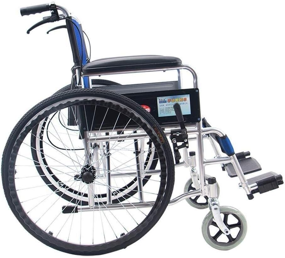 Wheelchair Fold Scooter, Lightweight Portable with Adjustable Foot Pedal Travel Trolley Seniors with Disabilities,Portable