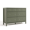 Storkcraft Horizon 6 Drawer Dresser (Olive) – GREENGUARD Gold Certified Dresser for Nursery & Kids' Room, Modern Storage with Interlocking Drawer System