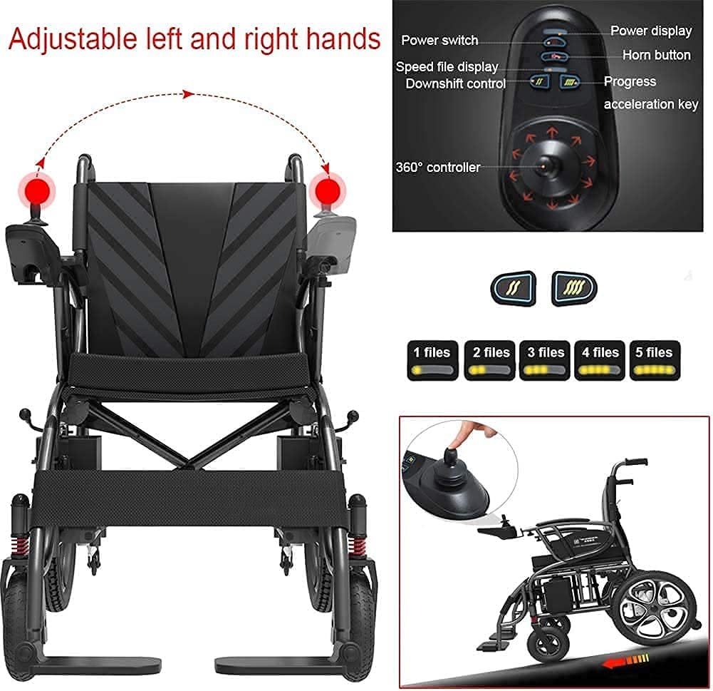 Fully Automatic Electric Wheelchair Portable Folding Household Intelligent Multifunctional Scooter Assisted Vehicle for The Elderly with Disabilities