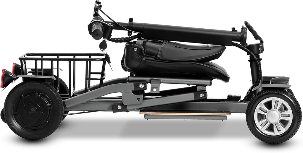 Rubicon FX4 - Lightweight 4 Wheel Foldable Mobility Scooters for Adults and Seniors - Detachable Lithium Battery - More Faster (9 Miles/Hour Speed) - Travel Friendly