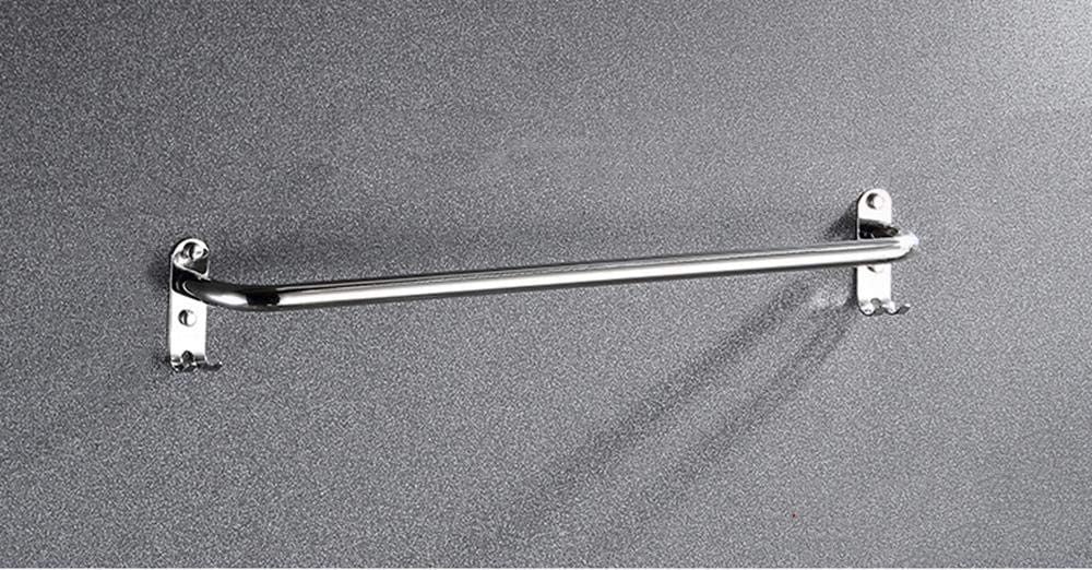 Towel Rack 304 Stainless Steel Towel Shelf Towel Rail Self Adhesive Wall Mounted Towel Bar 30/40/50-60/70/80cm for Kitchen Bathroom-Double_rod-50CM (Single Pole)