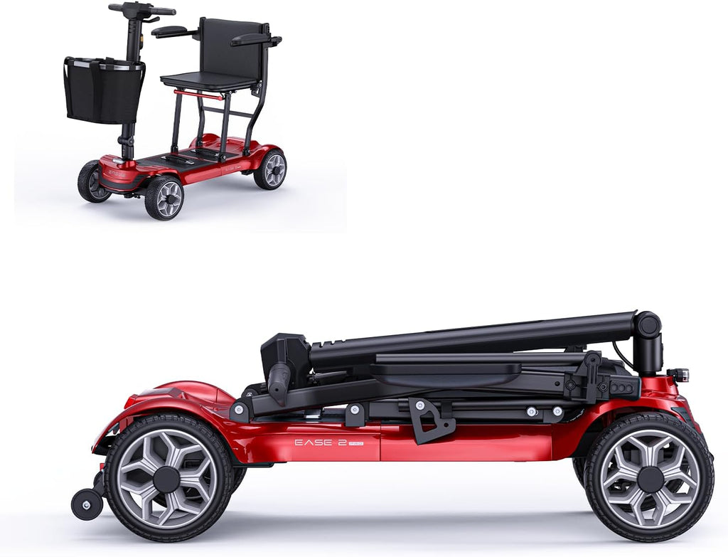 ENGWE Ease2 Pro Mobility Scooter, Lightweight Folding Mobility Scooters for Adults Seniors, 15Miles Long Travel Removable 384WH Lithium Batteries(Red)