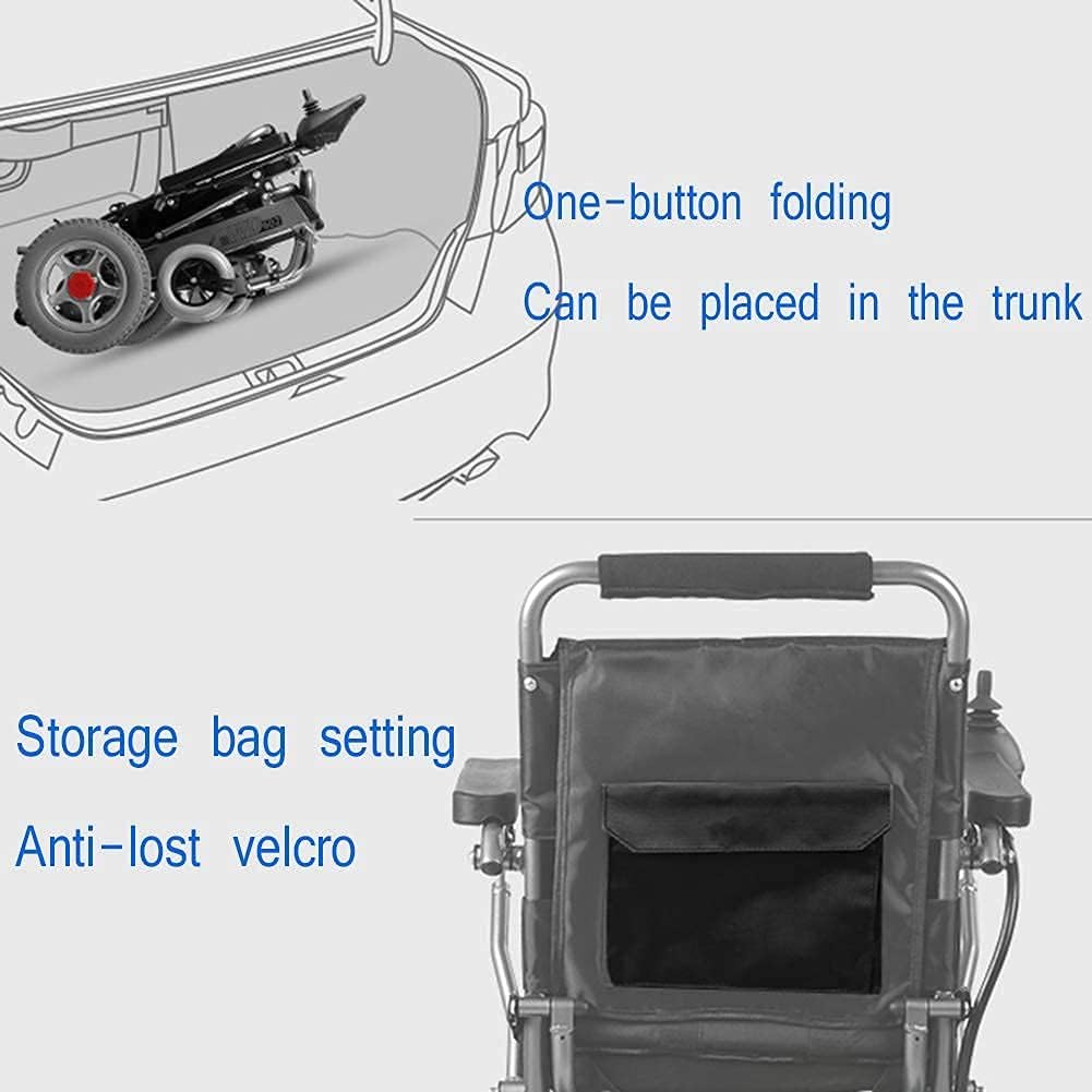 Wheelchairs Folding Electric Wheelchair Lightweight with Adjustable Armrests and Flip-Type Pedals for The Elderly Scooter