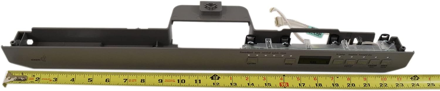 Whirlpool W10847822 Dishwasher Control Panel Assembly (Gray) Genuine Original Equipment Manufacturer (OEM) Part