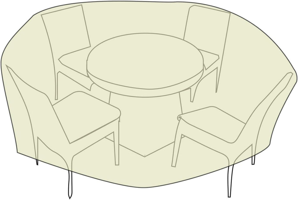 2D-PF108005 Round Table Set Cover, 108-Inch, Khaki, By Two Dogs Design with Level 4 UV Protection